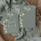 Invitation Eucalyptus Sage Green Bridal Brunch Douche