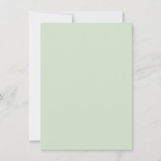 Invitation Eucalyptus Sage Vert Aquarelle Verdure Mariage (Dos)