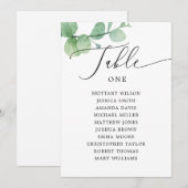Invitation Eucalyptus Seating Chart Sign | Outdoor Wedding (Devant / Derrière)