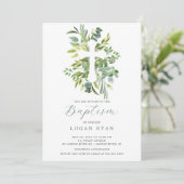 Invitation Eucalyptus Serenity Baptism (Debout devant)