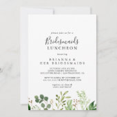 Invitation Eucalyptus Simple Bridesmaids Luncheon Douche (Devant)