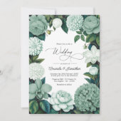 Invitation Eucalyptus Soft, Mint Frost & Snowdrop Wedding (Devant)