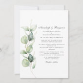 Invitation Eucalyptus Succulent Aquarelle Mariage botanique (Devant)