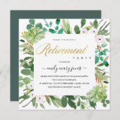 INVITATION EUCALYPTUS SUCCULENT FOLIAGE RETRAITE EN COULEUR D (Devant / Derrière)