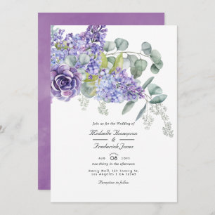 Invitation Eucalyptus Succulents QR Code RSVP Mariage Invita