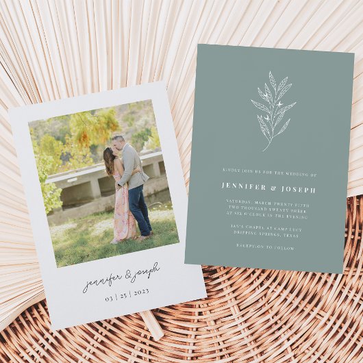 Invitation Eucalyptus | Sweet Botanical Photo Mariage
