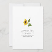Invitation Eucalyptus & Tournesols Mariage de croix en bois (Dos)