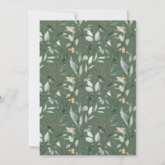 Invitation Eucalyptus verdoyant C'est un Baby shower garçon (Dos)