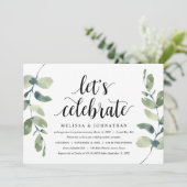 Invitation Eucalyptus verdoyant, Encre noire, Elopement Maria (Debout devant)