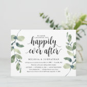 Invitation Eucalyptus verdoyant, Encre noire, Elopement Maria (Debout devant)