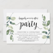 Invitation Eucalyptus verdoyant, Encre noire, Elopement Maria (Devant)