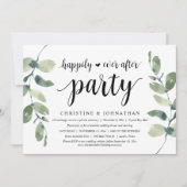 Invitation Eucalyptus verdoyant, Parti Elopement Mariage (Devant)