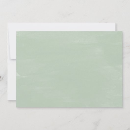 Invitation Eucalyptus verdoyant, Parti Elopement Mariage (Dos)