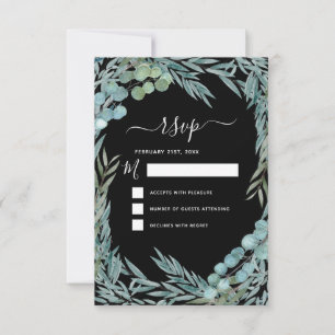 Invitation Eucalyptus Verdure Aquarelle Botanique RSVP
