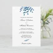 Invitation Eucalyptus Verdure Aquarelle Chic Mariage (Debout devant)