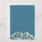 Invitation Eucalyptus Verdure Baby Boy Baby shower bleu (Dos)