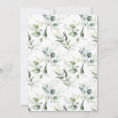 Invitation Eucalyptus verdure Baby shower neutre genre (Dos)