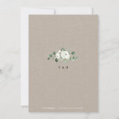 Invitation Eucalyptus verdure blanc fleuri nuptiale douche (Dos)