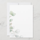 Invitation Eucalyptus Verdure Boho Fête des mariées rustique (Dos)