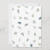 Invitation Eucalyptus verdure botanique Baptême Christening (Dos)