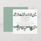 Invitation Eucalyptus Verdure Botanique Écriture Mariage (Devant / Derrière)
