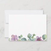 Invitation Eucalyptus Verdure Botanique Mariage Violet Fête d (Dos)