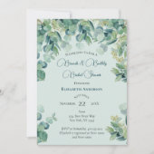 Invitation Eucalyptus verdure Brunch Fête des mariées bulle (Devant)