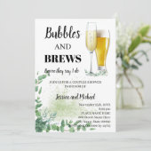 Invitation Eucalyptus Verdure Bubble & Brews Couples Douche (Debout devant)