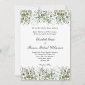 Invitation Eucalyptus Verdure Classique Élégant Mariage forme (Devant)