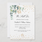 Invitation Eucalyptus verdure coeur or vow renouveau luxe (Devant)
