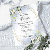 Invitation Eucalyptus verdure Couples géométriques Douche