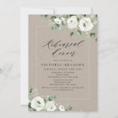 Invitation Eucalyptus verdure dîner de répétition fleurie bla (Devant)