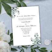 Invitation Eucalyptus Verdure Élégant Mariage de l'écriture f