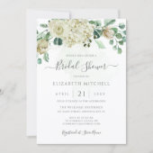 Invitation Eucalyptus Verdure Élégante Fête des mariées Flora (Devant)