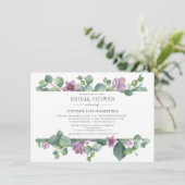 Invitation Eucalyptus Verdure Fête des mariées moderne (Debout devant)