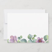 Invitation Eucalyptus Verdure Fête des mariées moderne (Dos)