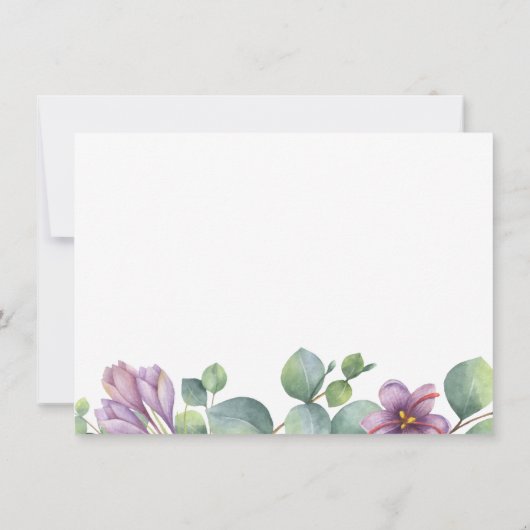 Invitation Eucalyptus Verdure Fête des mariées moderne (Dos)