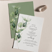 Invitation Eucalyptus Verdure Feuillage Mariage moderne