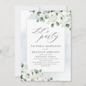 Invitation Eucalyptus verdure fleurie fête de mariage rustiqu (Devant)