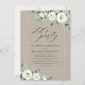 Invitation Eucalyptus verdure fleurie fête de mariage rustiqu (Devant)