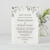 Invitation Eucalyptus Verdure & Gypsophile Save (Debout devant)