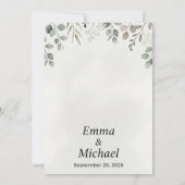 Invitation Eucalyptus Verdure & Gypsophile Save (Dos)