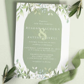 Invitation Eucalyptus Verdure Mariage Aquarelle moderne