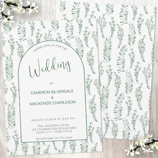 Invitation Eucalyptus Verdure Mariage élégant