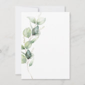 Invitation Eucalyptus Verdure Mariage moderne (Dos)