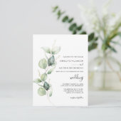Invitation Eucalyptus Verdure minimaliste Mariage (Debout devant)