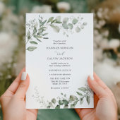 Invitation Eucalyptus Verdure minimaliste Mariage