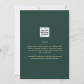 Invitation Eucalyptus Verdure Or Emerald Mariage QR CODE (Dos)