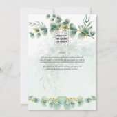 Invitation Eucalyptus Verdure Or MARIAGE QR CODE Moderne (Dos)