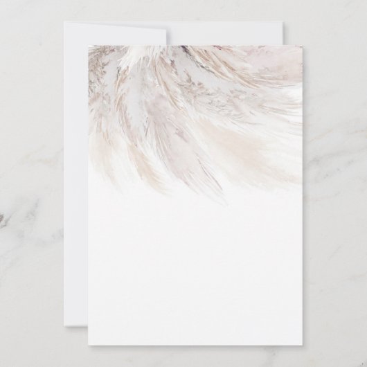 Invitation Eucalyptus Verdure Pampas Grass Mariage exotique (Dos)